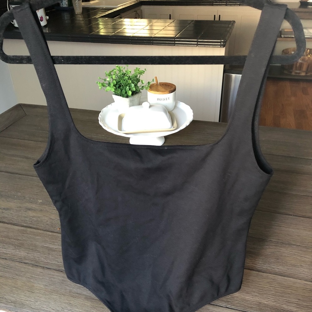 Free People Intimately black bodysuit